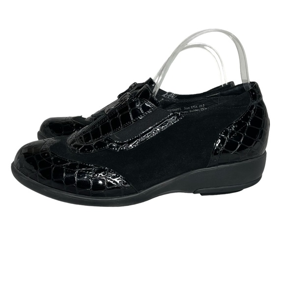 Gravity Defyers 10.5 black patent suede brogue wingtips - Picture 3 of 9